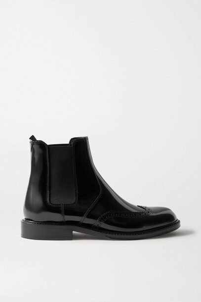 SAINT LAURENT - Ceril Glossed-leather Chelsea Boots - Black