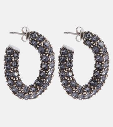 Isabel Marant Crystal-embellished earrings in silver