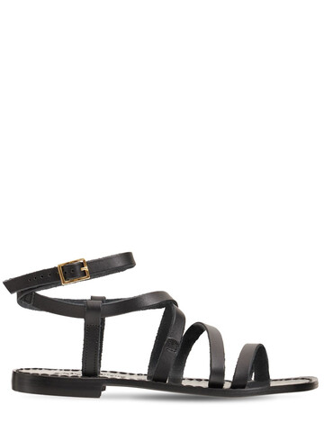 CAPRI POSITANO 10mm Procida Leather Sandals in black