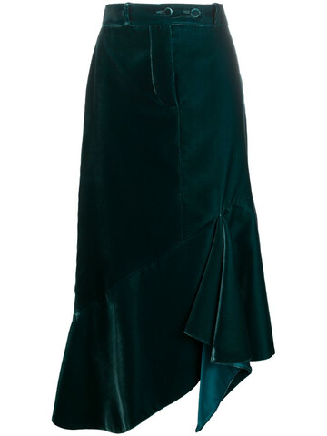 Tom Ford asymmetric mid-length skirt in blue