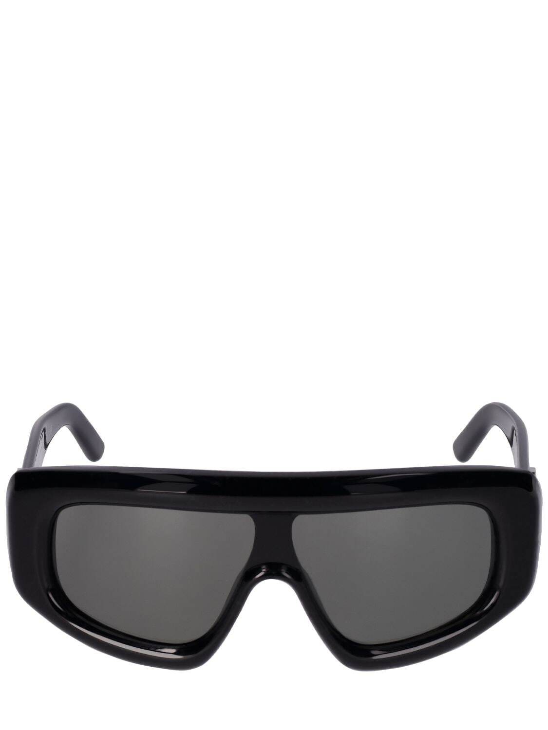 PALM ANGELS Carmel Mask Acetate Sunglasses in black