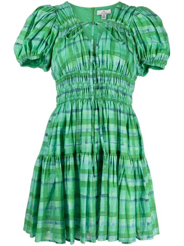 we are kindred chloe check-pattern minidress - green