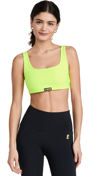 P.E NATION Clubhouse Sports Bra in yellow