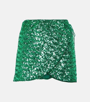 oseree oséree sequined miniskirt in green