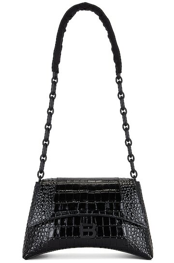 balenciaga downtown chain shoulder bag in black