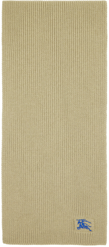 burberry taupe ribbed cashmere scarf