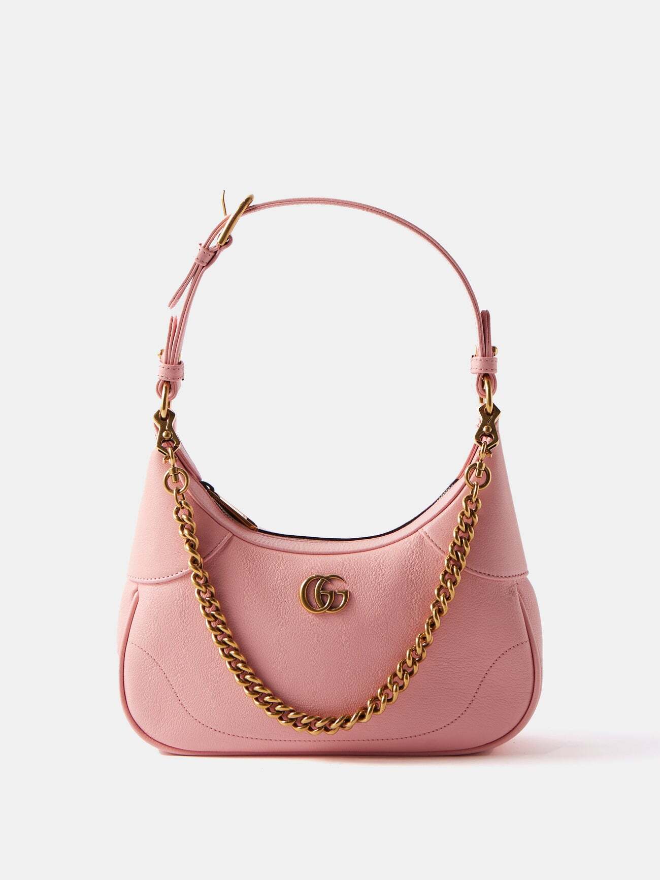 Gucci - Aphrodite Small Leather Shoulder Bag - Womens - Light Pink