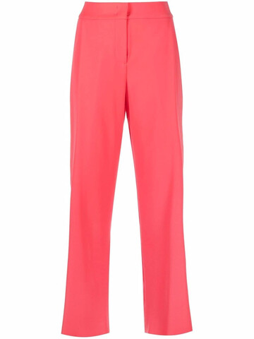 Emporio Armani pleat-detail two-pocket tailored trousers in red
