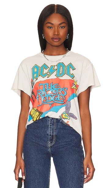 madeworn acdc tee in white