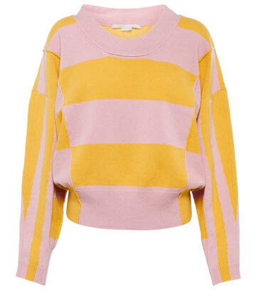 Stella McCartney Striped cashmere and wool sweater in yellow