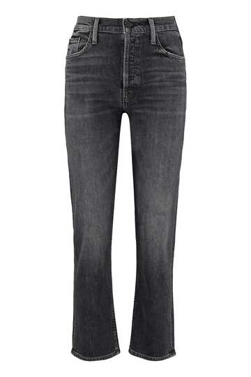 Mother Tomcat Cropped Jeans in grey