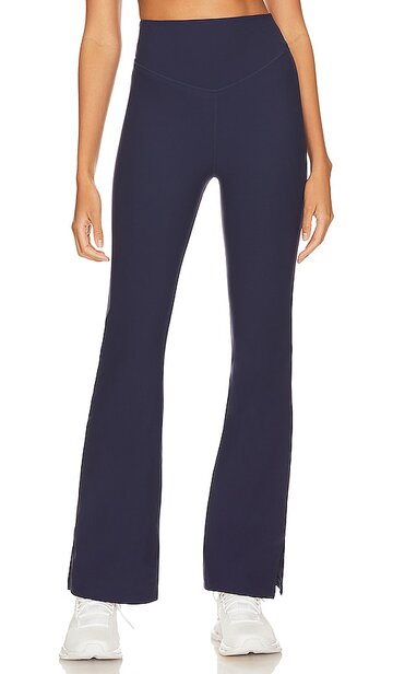 the upside peached florence flare pants in navy