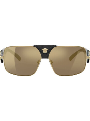 Versace Eyewear rectangle frame sunglasses in gold