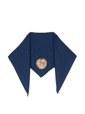 barrie x goossens pisces zodiac motif scarf - blue