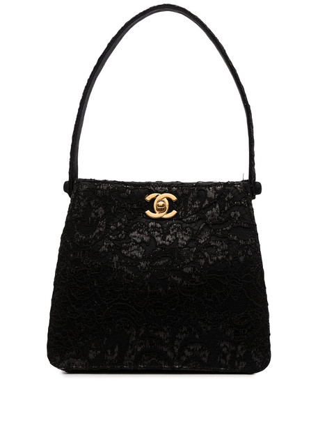 Chanel Pre-Owned 1998 CC Turn-lock sequinned handbag - Black