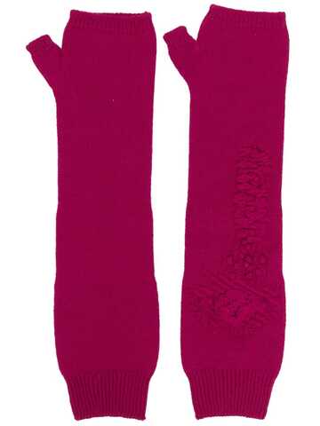 barrie cashmere fingerless gloves - pink
