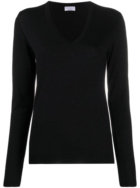 Brunello Cucinelli relaxed fit jumper in black