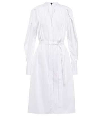 Joseph Penrose cotton poplin midi dress in white