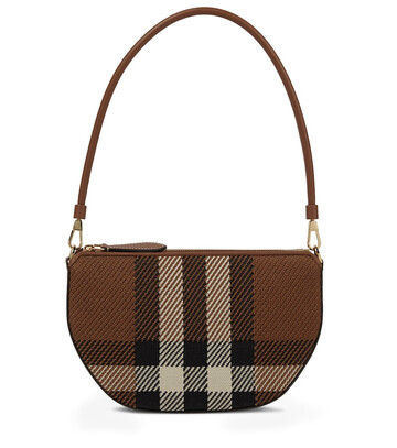 Burberry Olympia checked shoulder bag in brown