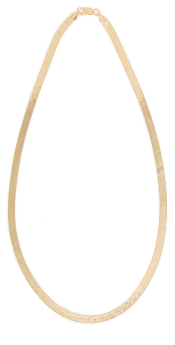 Loren Stewart Ultra Herringbone Chain Necklace in gold