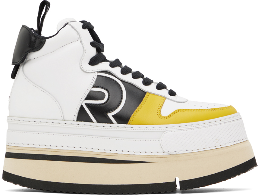 R13 White Riot Sneakers