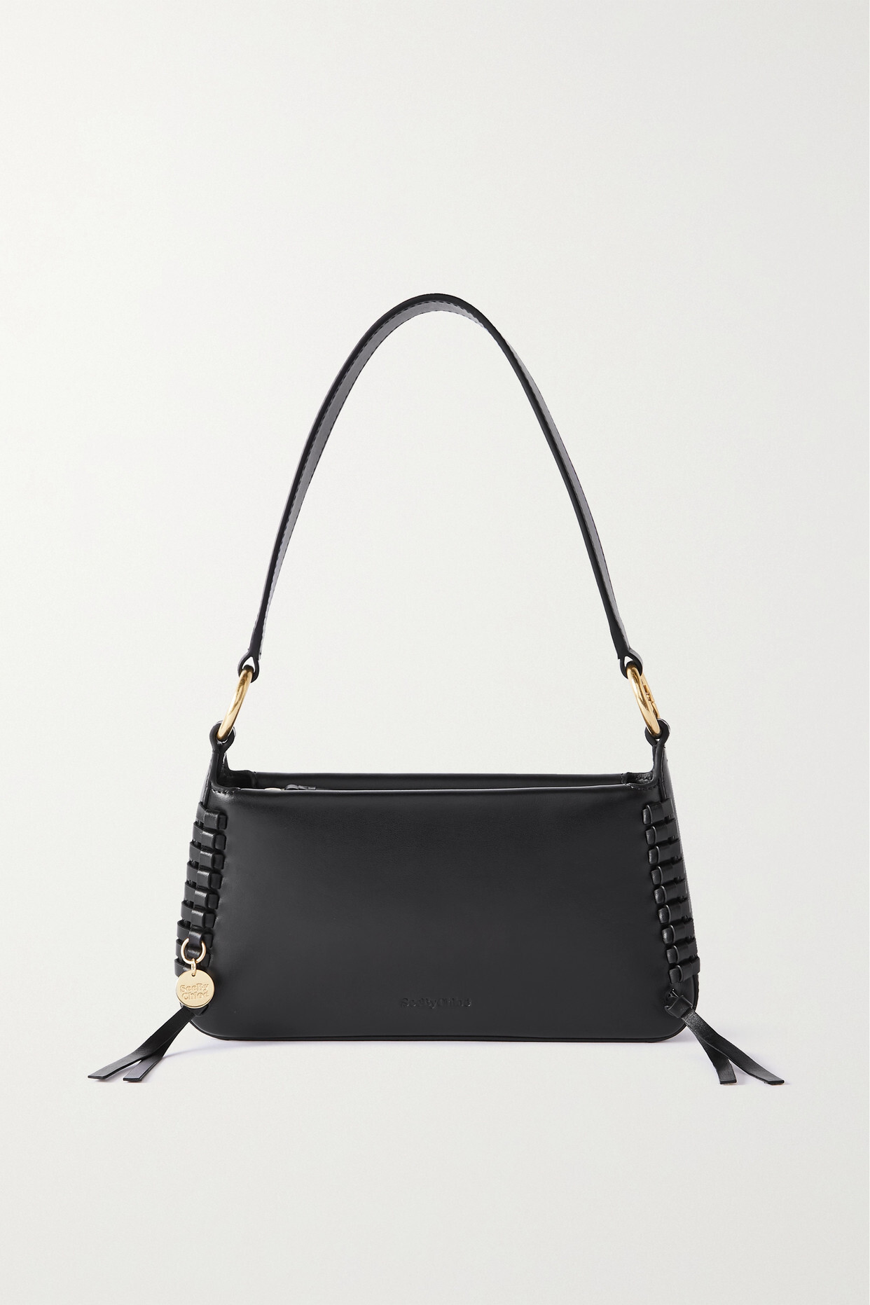 See By Chloé See By Chloé - Tilda Whipstitched Leather Shoulder Bag - Black
