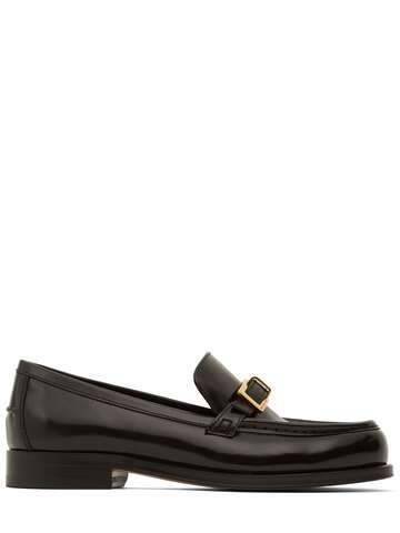 sergio rossi 15mm sr nora brushed leather loafers in black