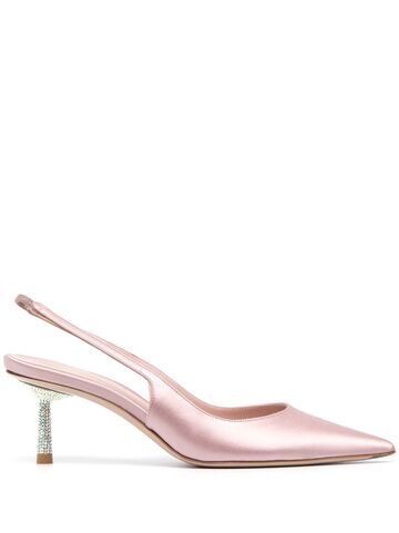 le silla crystal-embellished mid heel pumps - pink