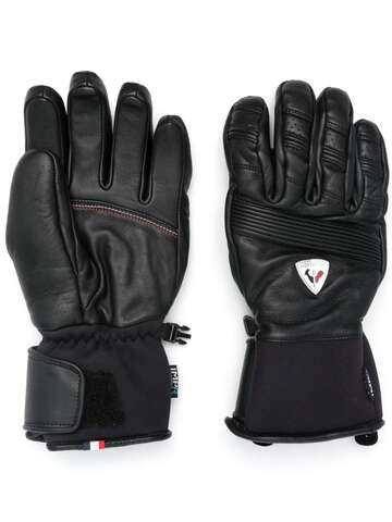 rossignol retro leather ski gloves - black