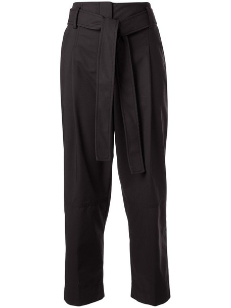 3.1 Phillip Lim cropped tie waist trousers in black