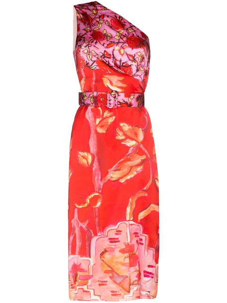 Peter Pilotto floral print midi dress in pink