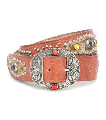 Golden Goose Texas Rodeo embellished leather belt in brown