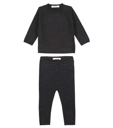 Bonpoint Baby Taddeo sweater and pants set in grey
