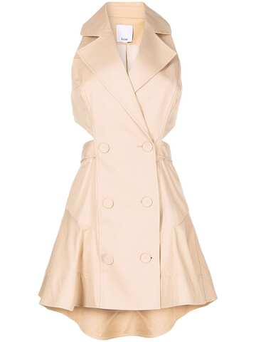 acler cut-out trench dress - brown