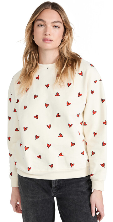 KULE The Oversized Heart Sweatshirt in cream