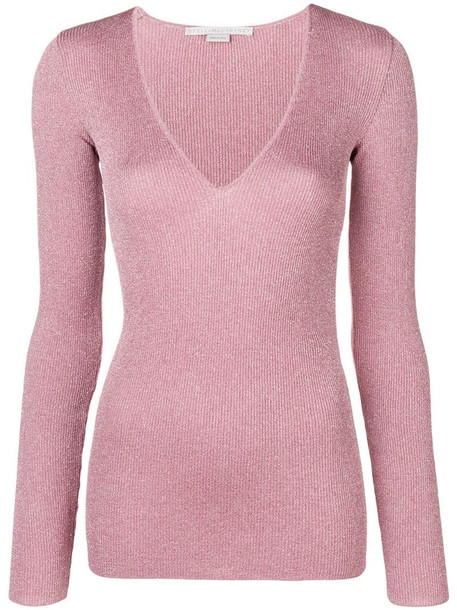 Stella McCartney lurex sweater in pink