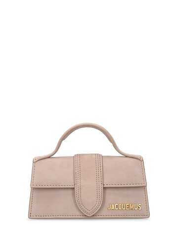 jacquemus le bambino leather top handle bag in beige