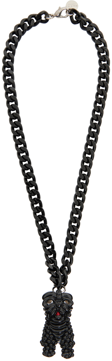 marni black graphic necklace