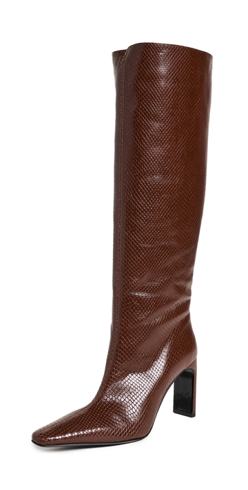 staud wally high heel boots mahogany 36