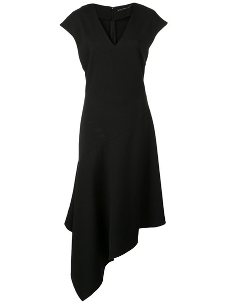 Josie Natori Crepe swing dress in black