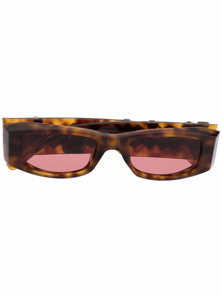 Palm Angels rectangle-frame Palm sunglasses - Brown