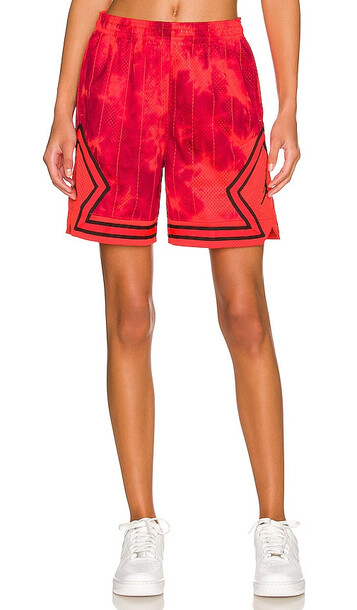 Jordan Diamond Shorts in Red in black / crimson