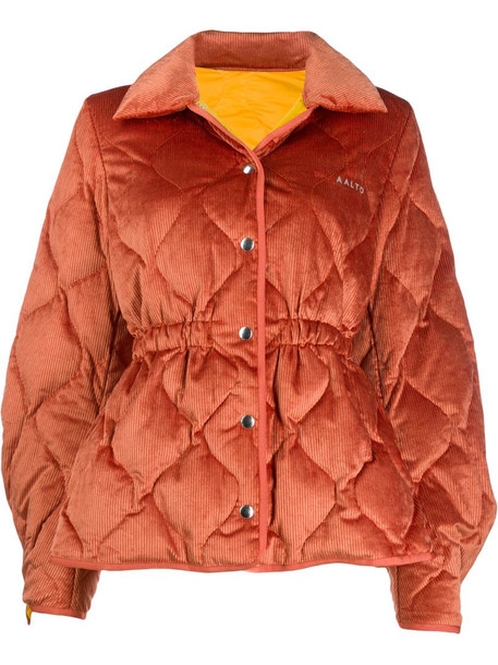 Aalto padded corduroy jacket in orange