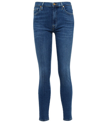 7 For All Mankind Slim Illusion high-rise skinny jeans in blue