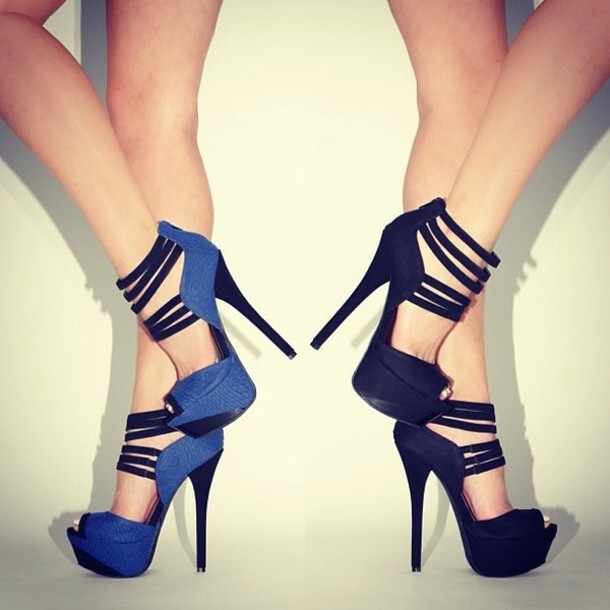shoes high heels blue high heels black high heels 