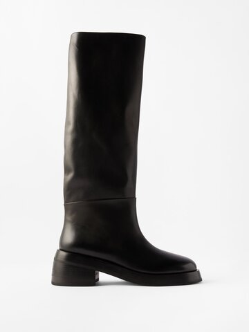 marsèll - fondello 45 leather knee-high boots - womens - black