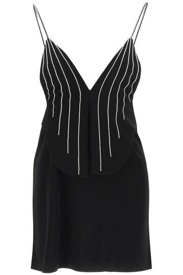 Dsquared2 Mini Dress With Crystals in black