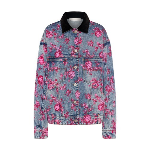 Philosophy Di Lorenzo Serafini Denim jacket with floral print