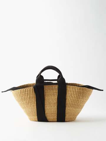 Muuñ Muuñ - George Woven Basket Bag - Womens - Black Multi