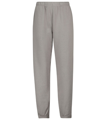 LES TIEN Drawstring cotton fleece sweatpants in grey